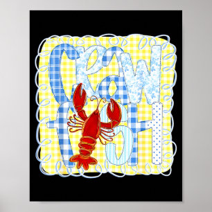 Poster Temporada engraçada de lagostim preppy homens frut