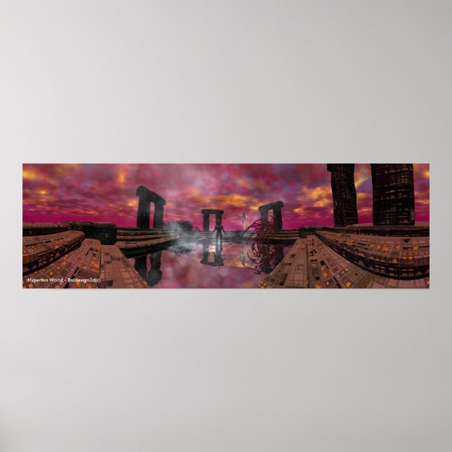 Poster TEMPOS DE ÁGUA/MUNDO DE HIPERIÃO, Sci-Fi (Frente)