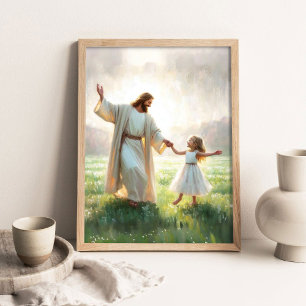 Poster Tempos Felizes, Arte Cristã Digital, Jesus e Litt