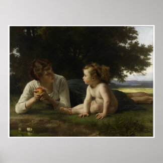 Pôster Temptation William-Adolphe Bouguereau