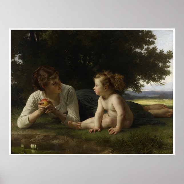 Pôster Temptation William-Adolphe Bouguereau (Frente)