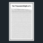 Pôster Ten thousand digits of pi<br><div class="desc">Ten thousand digits of pi</div>