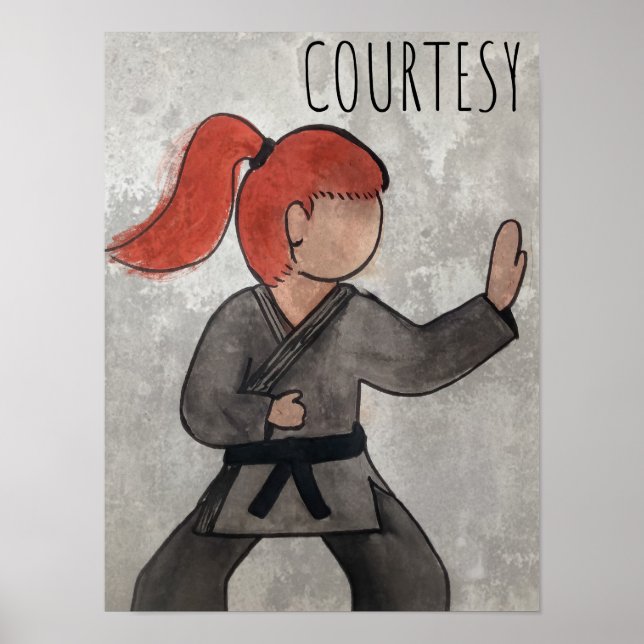 Poster Tenants of Martial Arts - Cortesia (Frente)