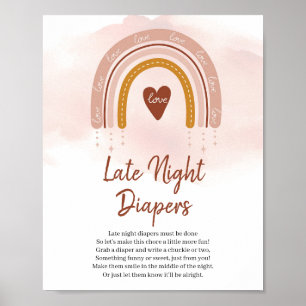 Poster Tendência Boho Arco-Íris Late Fralda