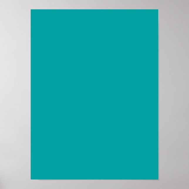 Poster Tendência de Cor Verde Azul-Azul-Aqua Escuro Perso (Frente)