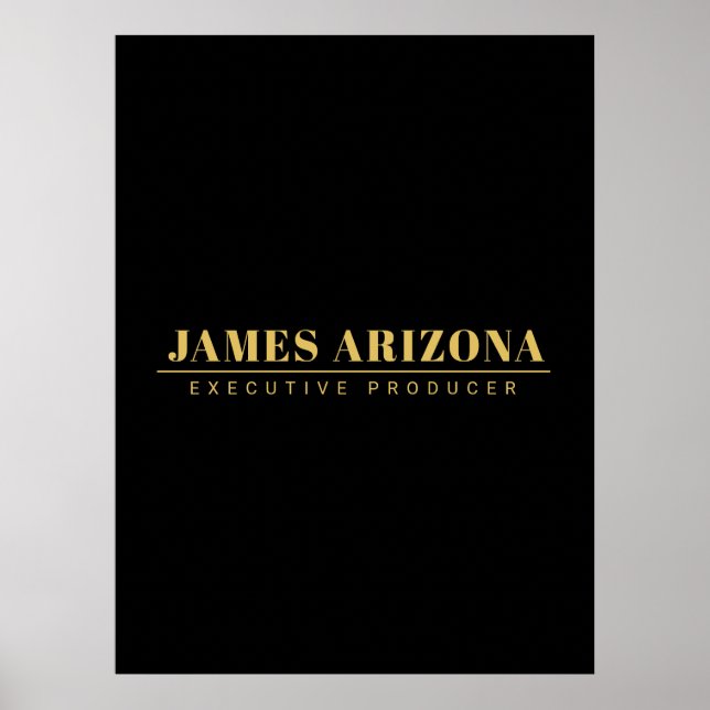 Poster Tendência profissional Dourada mínima moderna e ne (Frente)