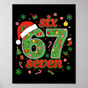 Poster Tendência Seis Sete Meme Natal 67 Xmas Homens Mulh