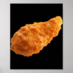 Poster Tender de Frango Crocante Amante de Nuggets de Com
