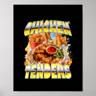 Poster Tenders de Frango de Ação de Graças Bootleg 90's R