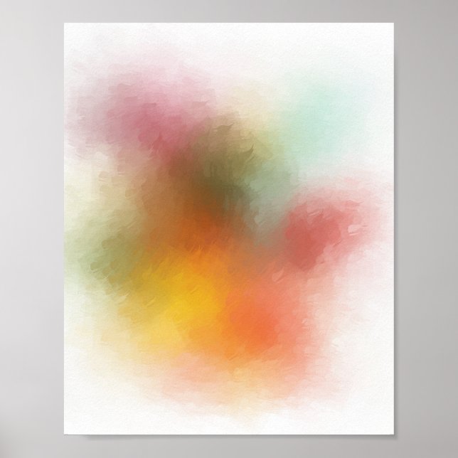 Poster Tendy Modern Colorful Abstrato Art Red Yellow (Frente)