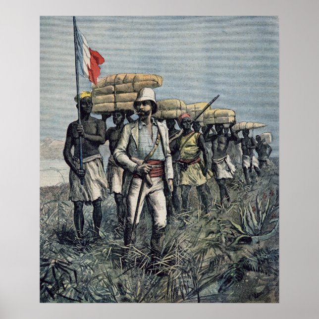 Pôster Tenente Mizon na sua Missão 1892 (Frente)