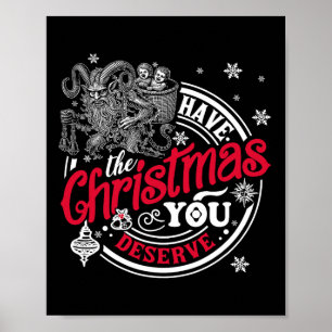 Poster Tenha o Natal que Você Merece Krampus Natal H
