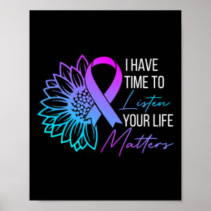 Poster Tenha Tempo Para Ouvir Awarenes Suicidas Na Saúde