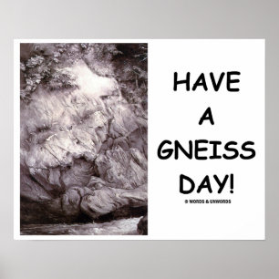 Pôster Tenha um dia do gneisse! Rocha do gneisse da