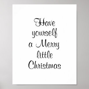 Poster Tenha um Feliz de Minimalista de Natal