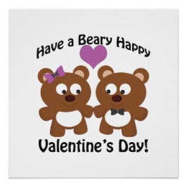Pôster Tenha um Feliz dia de os namorados Beary!