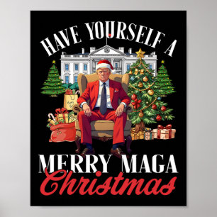 Poster Tenha Um Mega Natal Alegre Santa Engraçado T