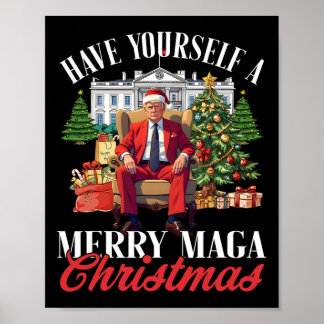 Poster Tenha Um Mega Natal Alegre Santa Engraçado T