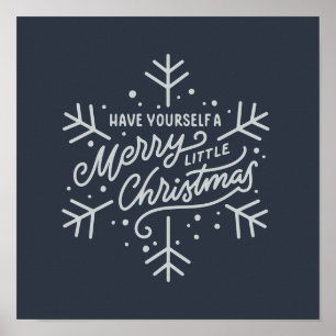 Poster Tenha um Natal Feliz - Floco de neve