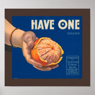 Poster Tenha Um Rótulo De Taxa De Vintagem De Marca