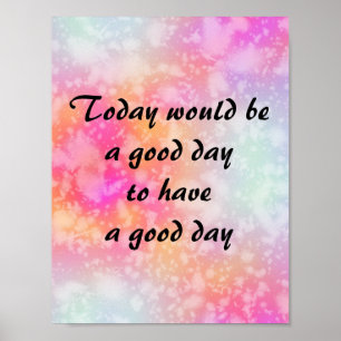 Poster Tenha umas citações do bom dia na aguarela