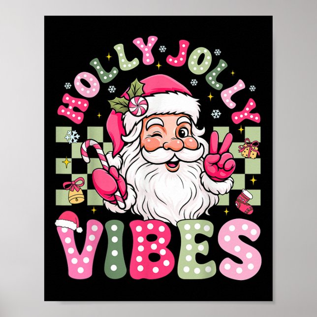 Poster Tenham Uma Coleta De Natal Holly Jolly Vibes W (Frente)