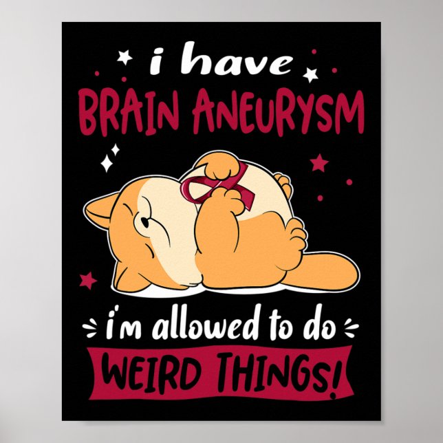 Poster Tenho Aneurisma Cerebral Que Posso Fazer Coisa Est (Frente)