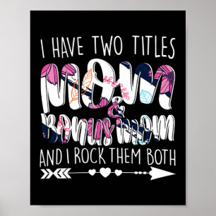 Poster Tenho Dois Títulos Mãe Bonus Mãe Mamãe Lady Female