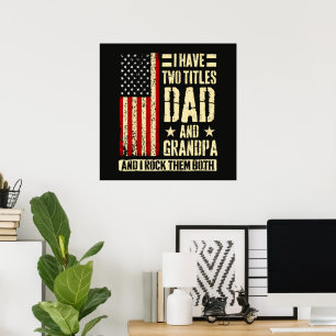 Poster Tenho Dois Títulos Papai E Vovô Dia Dos Pais