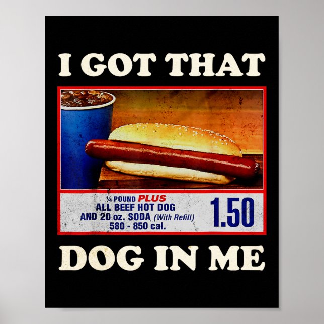 Poster Tenho Esse Cachorro Em Mim Engraçado Combo 4 De Ju (Frente)