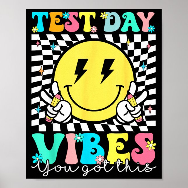 Poster Tenho Este Dia De Teste Avaliação Estadual Profess (Frente)