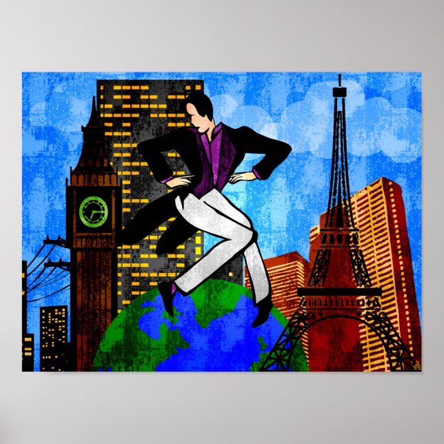 Pôster Tenho O Mundo Aos Meus Pés (Impressão De Arte Bela (Frente)