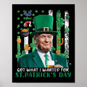 Poster Tenho O Que Queria Para O Dia de São Patrício Engr