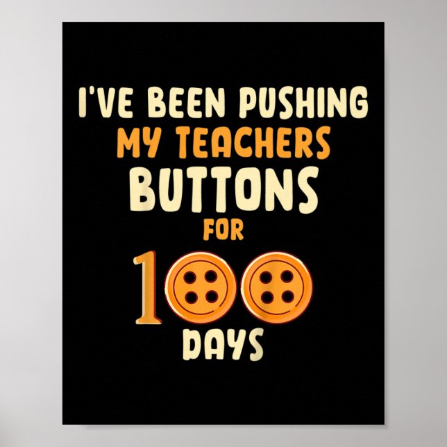 Poster Tenho pressionado meus botões de professores por 1 (Frente)