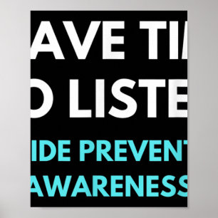 Poster Tenho Tempo Para Ouvir A Consciência Da Prevenção 