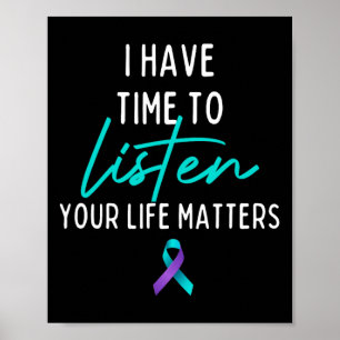 Poster Tenho Tempo Para Ouvir A Consciência Da Prevenção 