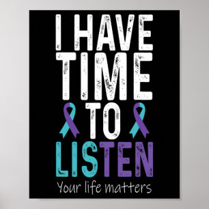 Poster Tenho Tempo Para Ouvir - A Prevenção Contra O Suic