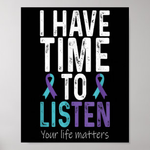 Poster Tenho Tempo Para Ouvir - A Prevenção Contra O Suic