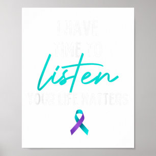 Poster Tenho Tempo Para Ouvir Conscientização sobre Preve