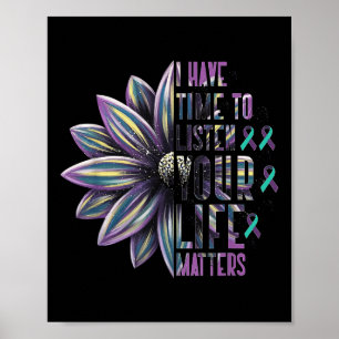 Poster Tenho Tempo Para Ouvir Sua Vida Como Awarenes Suic