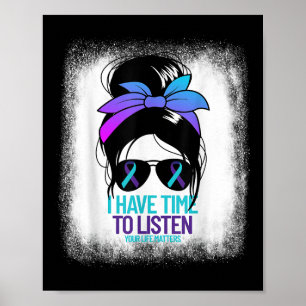 Poster Tenho Tempo Para Ouvir Sua Vida Como Awarenes Suic