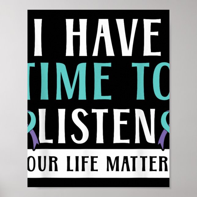 Poster Tenho Tempo Para Ouvir Sua Vida Como Saúde Mental  (Frente)