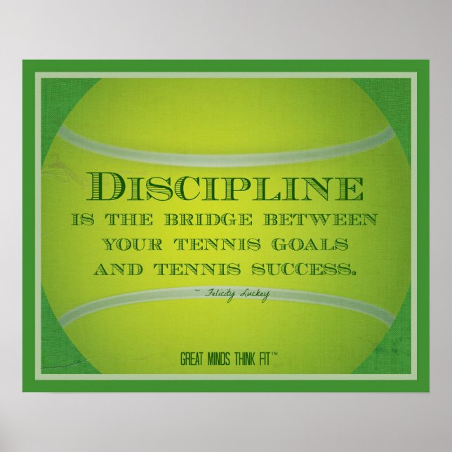 Pôster Tênis Ball and Quote 002 (Frente)