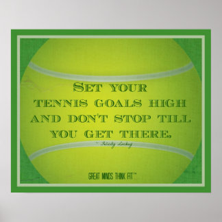 Poster Tênis Ball and Quote 004