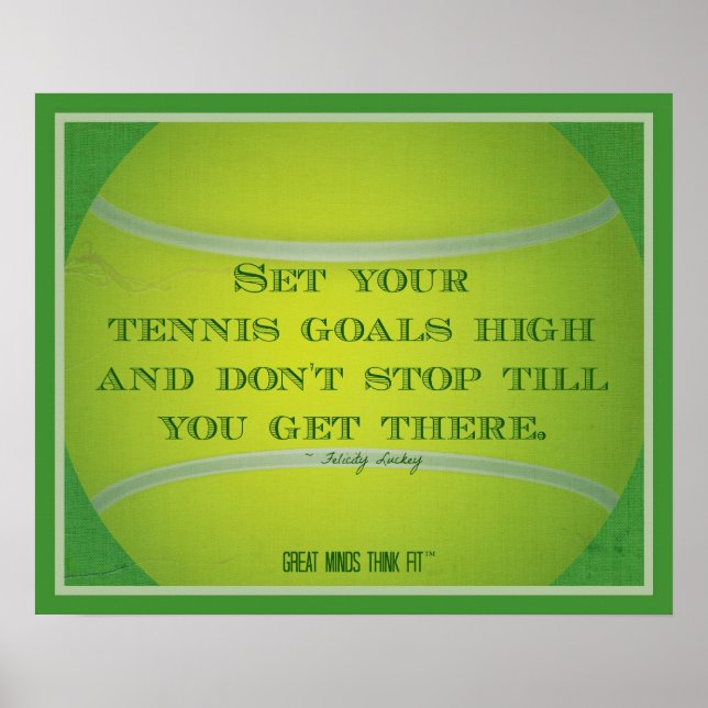 Poster Tênis Ball and Quote 004 (Frente)