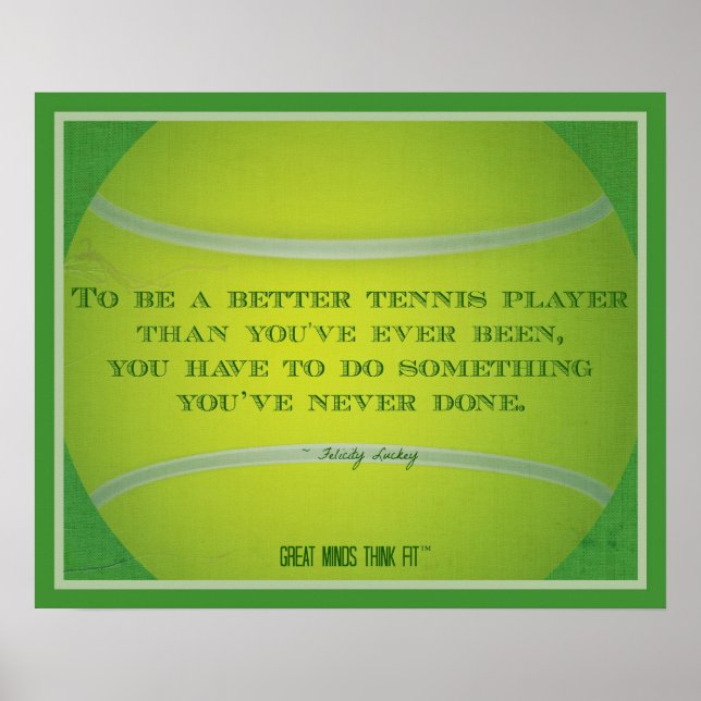 Pôster Tênis Ball and Quote 007 (Frente)