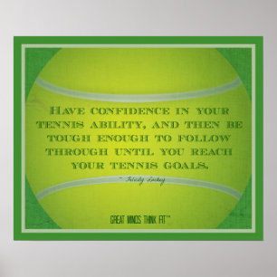 Poster Tênis Ball and Quote 017