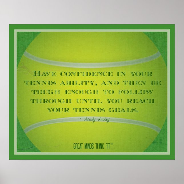 Poster Tênis Ball and Quote 017 (Frente)