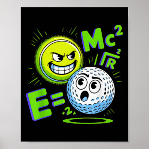 Poster Tênis Ball E Golf Ball Duo Math