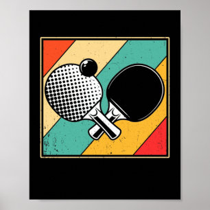 Poster Tênis da Mesa retrógrada - Pino do pino da pinag